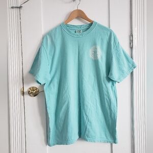 Ring Spun Comfort Colors San Diego Compass Short Sleeve Tee Turquoise Womens L